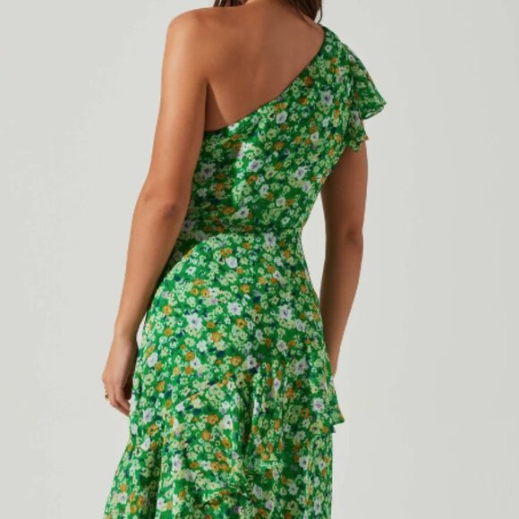 ASTR The Label Victoriana One Shoulder Floral Midi Dress - Picture 3 of 6